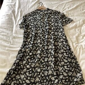 Black and white mini oversized dress